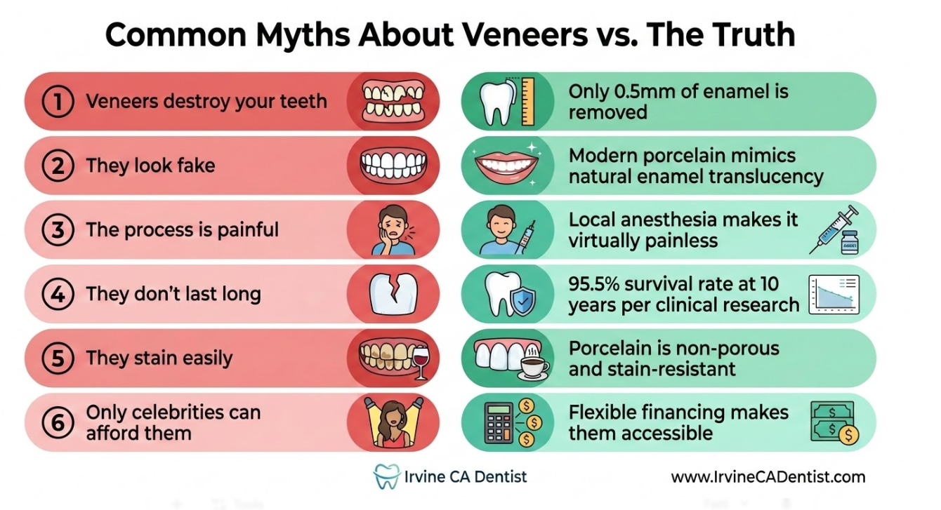 Common Myths About Veneers (and the Truth) - irvine ca dentist dr stan chien